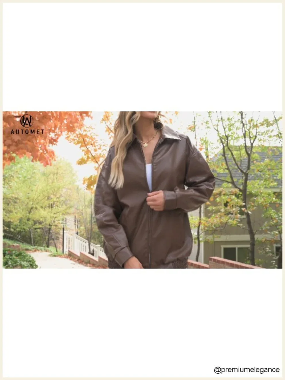 Oversized Faux Leather Moto Bomber Jacket - Vegan Leather, Butter-Soft